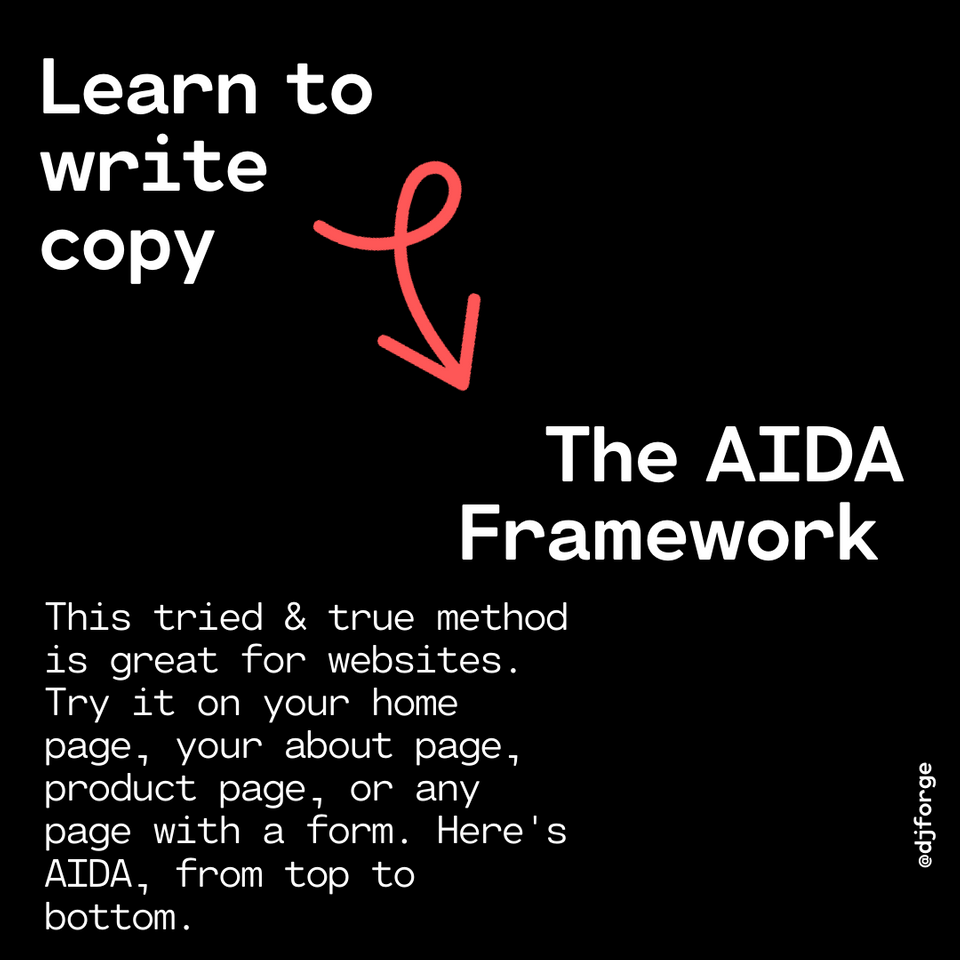 📝 001: Use the AIDA Framework to get inspiration for writing